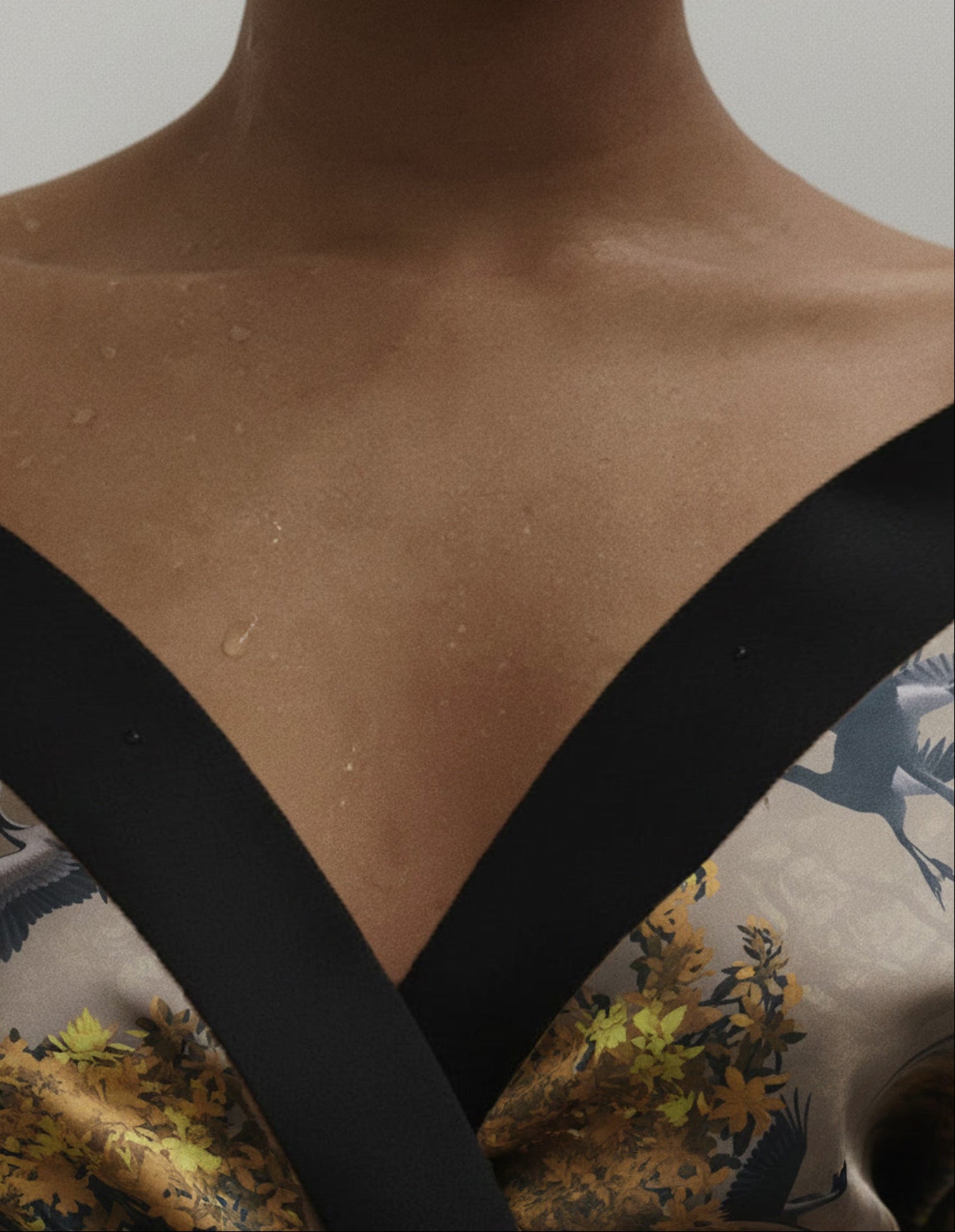 The fabric was not chosen at random - the search was for an acetate satin close to silk in quality, and free from any animal materials. Substantial drape, luminous finish, nothing synthetic about the feel. The oversized cut allows air to circulate freely - lightweight in wear, comfortable against the skin.